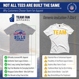Buffalo Bills NFL Adult Short Sleeve Team Stripe Tee - Sport Gray