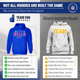 Buffalo Bills NFL Adult Unisex Starting Fresh Ultra Soft Fleece Hooded Sweatshirt - Royal