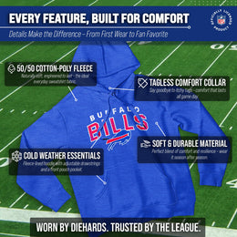 Buffalo Bills NFL Adult Unisex Starting Fresh Ultra Soft Fleece Hooded Sweatshirt - Royal