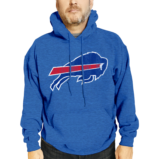 Buffalo Bills NFL Adult Unisex Modern Throwback Ultra Soft Fleece Hooded Sweatshirt - Blue