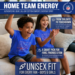 Buffalo Bills NFL Youth Overtime Blueprint Football T-Shirt Unisex Tag Free Comfortable - Royal