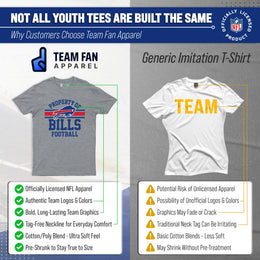 Buffalo Bills NFL Youth Property Of Short Sleeve Lightweight T Shirt - Sport Gray