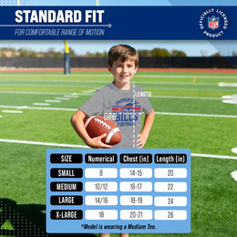 Buffalo Bills NFL Youth Property Of Short Sleeve Lightweight T Shirt - Sport Gray