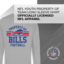 Buffalo Bills NFL Youth Property Of Long Sleeve Lightweight T Shirt - Sport Gray