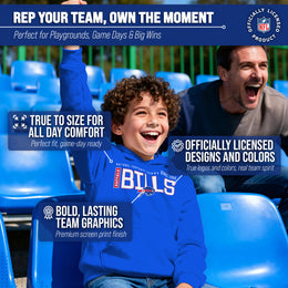 Buffalo Bills NFL Youth Modern Endzone Football Fleece Hooded Sweatshirt - Royal