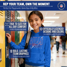 Buffalo Bills NFL Youth Overtime Blueprint Football Fleece Hooded Sweatshirt - Royal