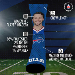 Buffalo Bills NFL Youth Roster Player Crew Socks - Royal