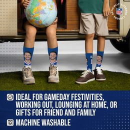 Buffalo Bills NFL Youth Roster Player Crew Socks - Royal