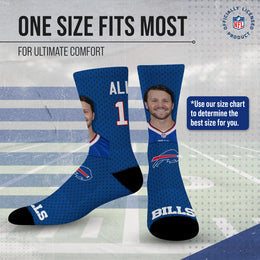 Buffalo Bills NFL Youth Roster Player Crew Socks - Royal