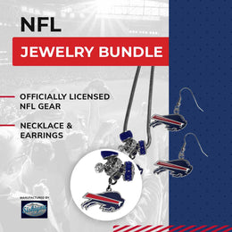 Buffalo Bills NFL Game Day Necklace and Earrings - Silver