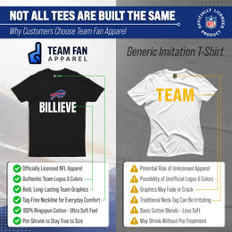 Buffalo Bills NFL Adult Team Slogan Unisex T-Shirt - Black