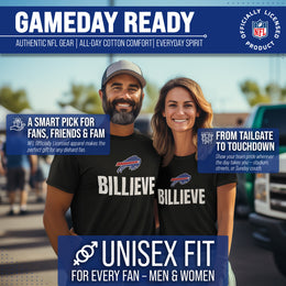 Buffalo Bills NFL Adult Team Slogan Unisex T-Shirt - Black