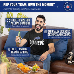 Buffalo Bills NFL Adult Team Slogan Unisex T-Shirt - Black