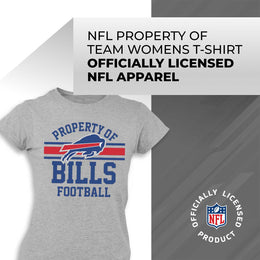 Buffalo Bills NFL Womens Short Sleeve Property of Tshirt - Gray