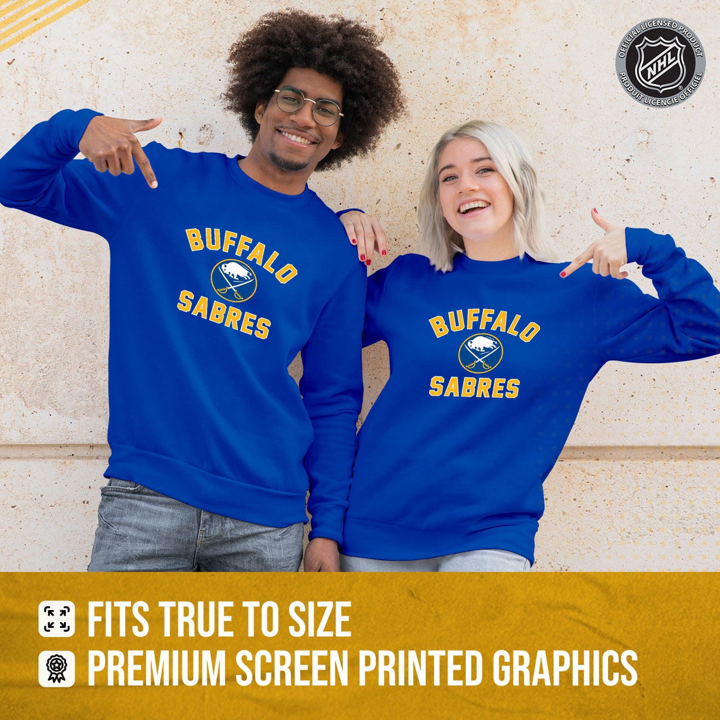 Buffalo Sabres Adult NHL Gameday Crewneck Sweatshirt - Royal
