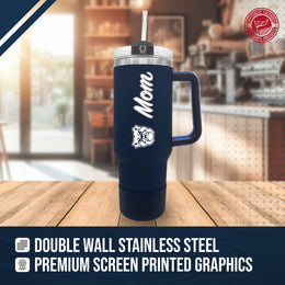 Butler Bulldogs Collegiate 40oz Stainless Steel Travel Tumbler with Handle for Mom - Navy