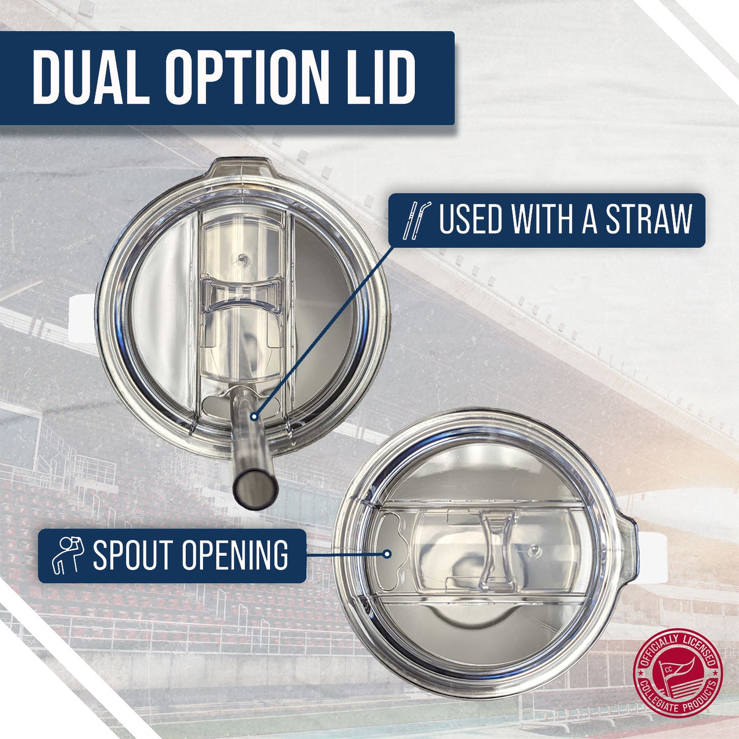 Butler Bulldogs NCAA Stainless Steel 20oz Roadie With Handle & Dual Option Lid With Straw - White