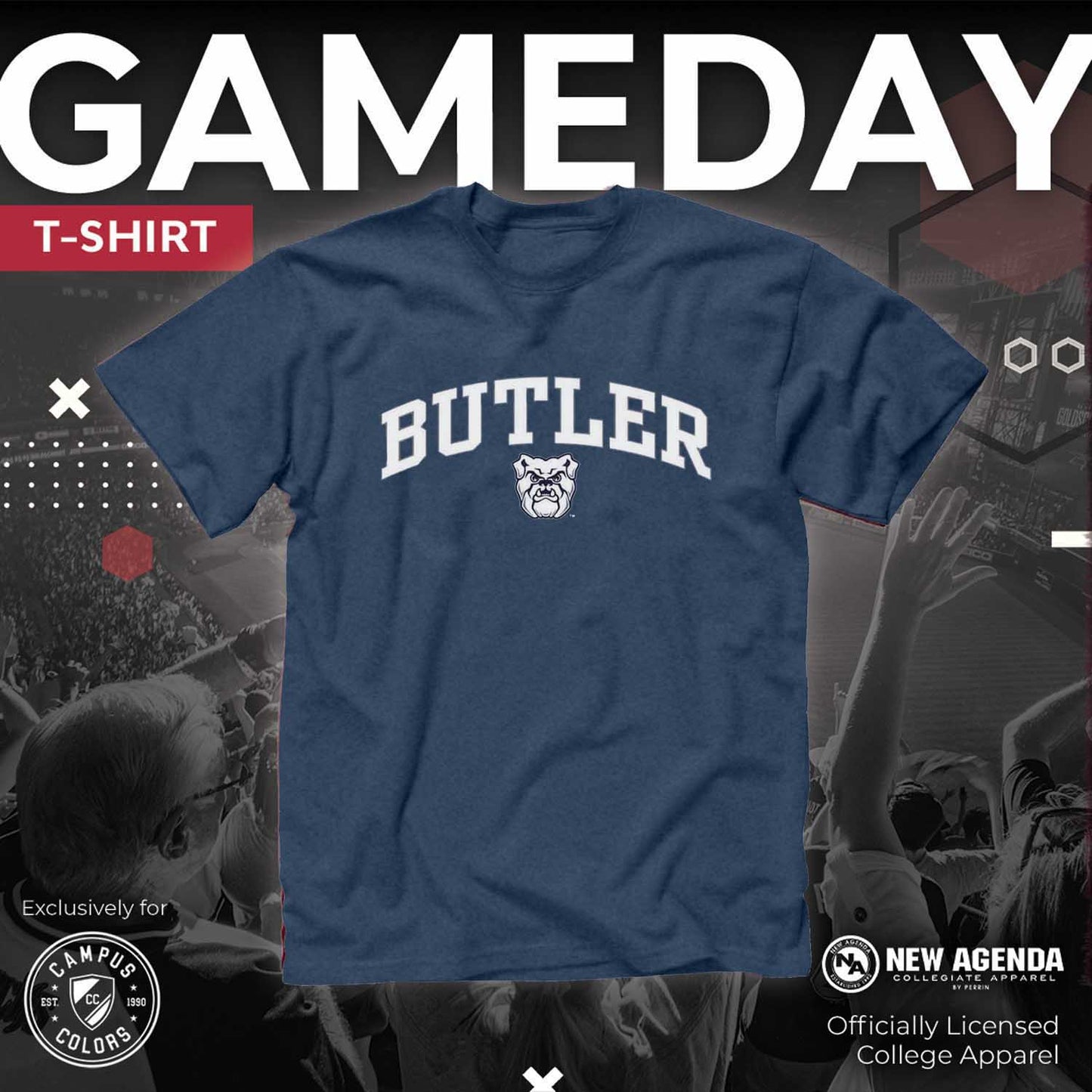 Butler Bulldogs Adult Arch & Logo Soft Style Gameday T-Shirt - Navy