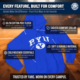 BYU Cougars Adult Arch & Logo Soft Style Gameday Hooded Sweatshirt - Navy