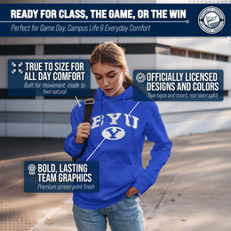 BYU Cougars Adult Arch & Logo Soft Style Gameday Hooded Sweatshirt - Navy