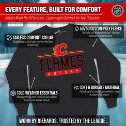 Calgary Flames NHL Charcoal True Fan Crewneck Sweatshirt - Charcoal