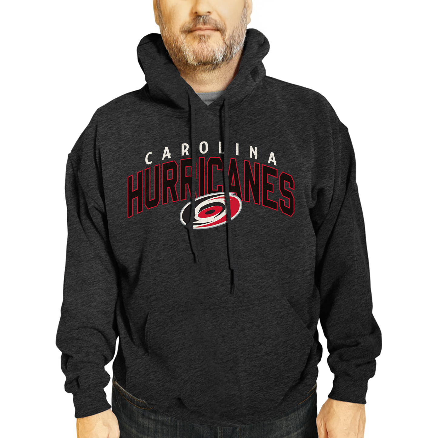 Carolina Hurricanes NHL Adult Unisex Powerplay Hooded Sweatshirt - Black Heather