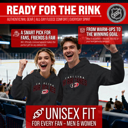 Carolina Hurricanes NHL Adult Unisex Powerplay Hooded Sweatshirt - Black Heather