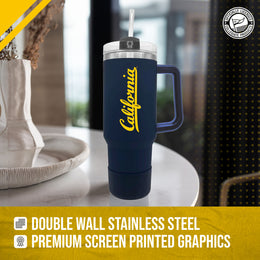 Cal Golden Bears College & University 40 oz Travel Tumbler With Handle - Navy