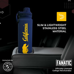 Cal Golden Bears NCAA Stainless Steel Water Bottle - Navy