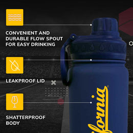 Cal Golden Bears NCAA Stainless Steel Water Bottle - Navy
