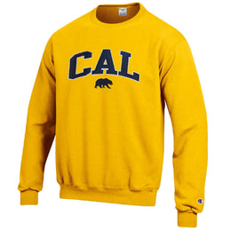 Cal Golden Bears Adult Tackle Twill Crewneck - Gold