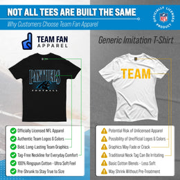 Carolina Panthers NFL Adult Overtime Blueprint Tag-Less T-Shirt - Black