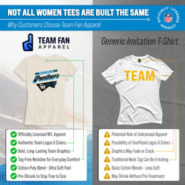 Carolina Panthers NFL Womens Vintage Charm Tag-Less Soft T-Shirt - Birch