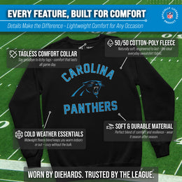 Carolina Panthers NFL Adult Gameday Football Crewneck Sweatshirt - Black