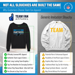 Carolina Panthers NFL Womens Charcoal Crew Neck Football Apparel - Charcoal