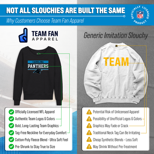 Carolina Panthers NFL Womens Charcoal Crew Neck Football Apparel - Charcoal