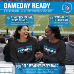 Carolina Panthers NFL Womens Charcoal Crew Neck Football Apparel - Charcoal