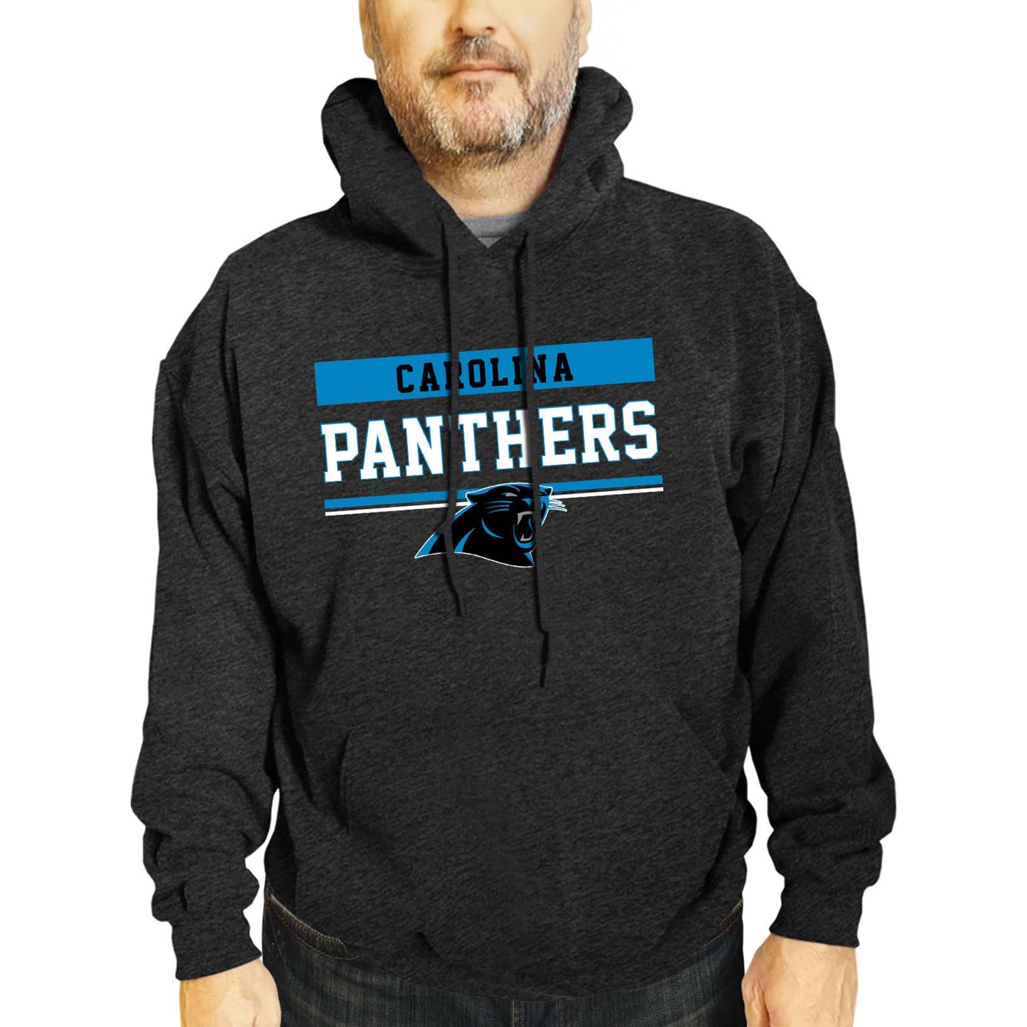 Carolina Panthers NFL Adult Gameday Charcoal Hooded Sweatshirt - Charcoal