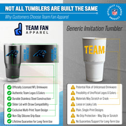 Carolina Panthers NFL 30oz Gameday Stainless Steel Tumbler - Black