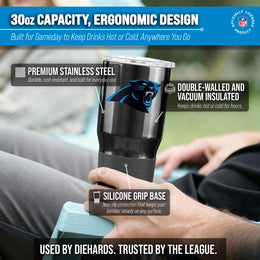 Carolina Panthers NFL 30oz Gameday Stainless Steel Tumbler - Black