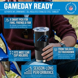 Carolina Panthers NFL 30oz Gameday Stainless Steel Tumbler - Black