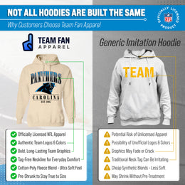 Carolina Panthers Ladies NFL Starstruck Fleece Pullover Hooded Sweatshirt - Cream