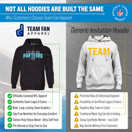 Carolina Panthers NFL Adult Unisex Starting Fresh Ultra Soft Fleece Hooded Sweatshirt - Black Heather