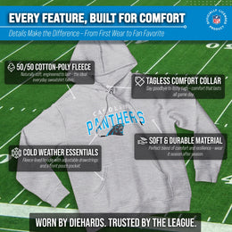 Carolina Panthers NFL Adult Unisex Starting Fresh Ultra Soft Fleece Hooded Sweatshirt - Athletic Heather