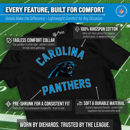 Carolina Panthers NFL Youth Gameday Football T-Shirt - Black