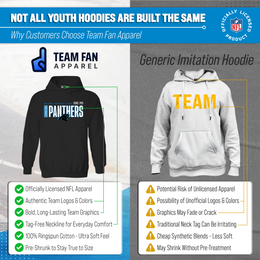 Carolina Panthers NFL Youth Modern Endzone Football Fleece Hooded Sweatshirt - Black
