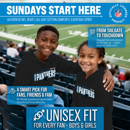 Carolina Panthers NFL Youth Modern Endzone Football Fleece Hooded Sweatshirt - Black