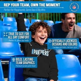 Carolina Panthers NFL Youth Modern Endzone Football Fleece Hooded Sweatshirt - Black