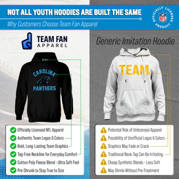 Carolina Panthers NFL Youth Gameday Hooded Sweatshirt - Black