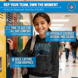 Carolina Panthers NFL Youth Overtime Blueprint Football Fleece Hooded Sweatshirt - Black